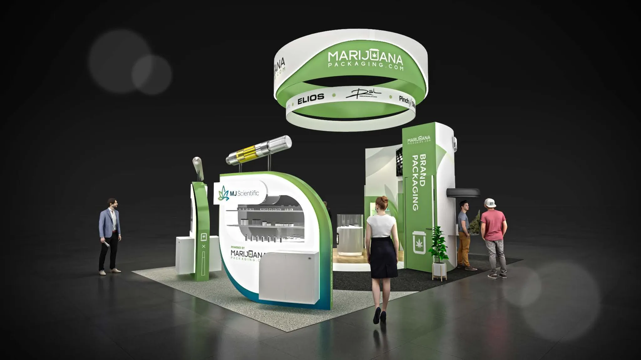 20x30 Island booth design by Reaction Space